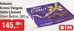ÜLKER BUKLET KAKAOLU KREMA DOLGULU SÜTLÜ ÇİKOLATA 200 G - BAYRAM ŞEKERİ/ÇİKOLATASI